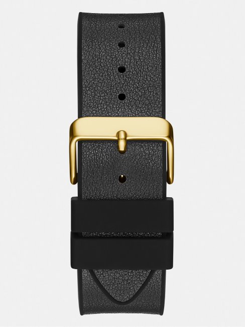 Montre Analogique Guess En Cuir Noir