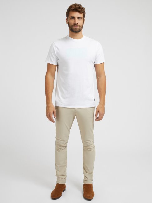 Tee Shirt Guess Devant Logo Blanc Neuf