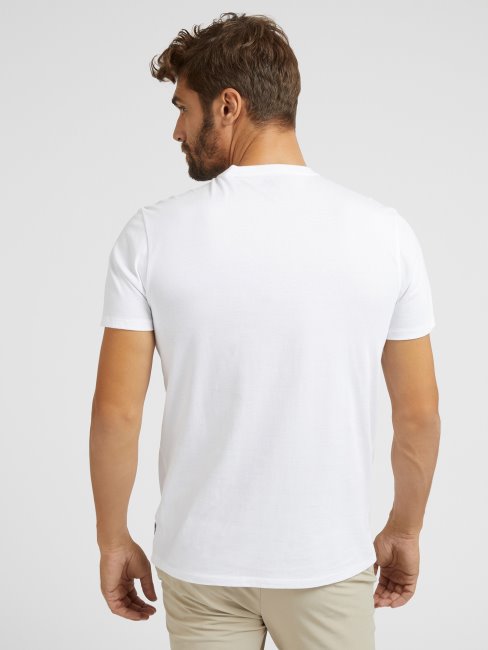 Tee Shirt Guess Devant Logo Blanc Neuf
