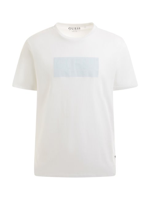 Tee Shirt Guess Devant Logo Blanc Neuf
