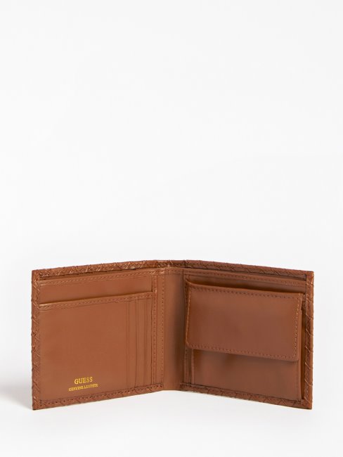 Portefeuille Tressé Calabria Guess Marron