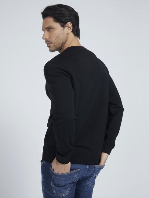 Sweat Logo Triangle Noir Guess