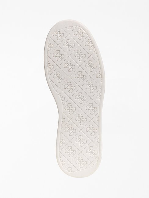 Paniers Ciano En Cuir Mélangé Blanc Guess