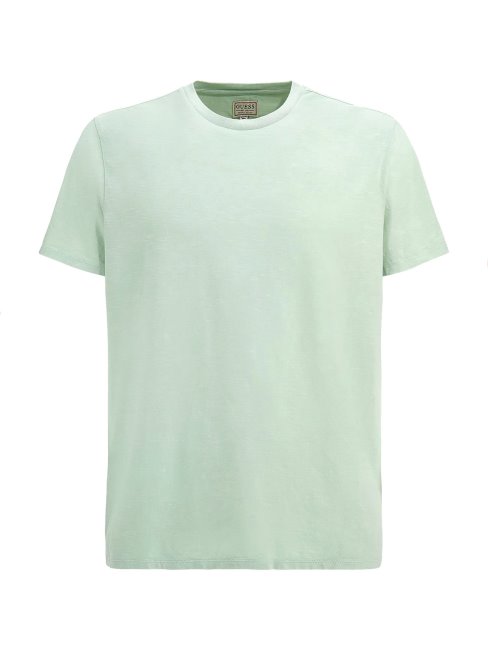 T-shirt Vert à Col Rond Guess