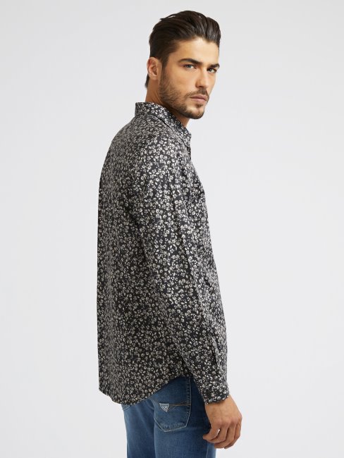 Nuisette Mini Imprimé Fleuri Guess Noir