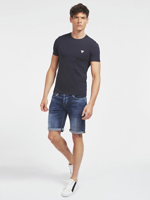 Tee Shirt Super Slim Bleu Multi Guess