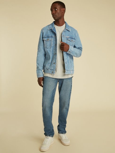 Guess Veste En Jean Slim Bleu Clair