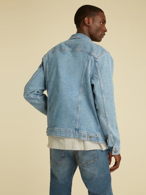 Guess Veste En Jean Slim Bleu Clair