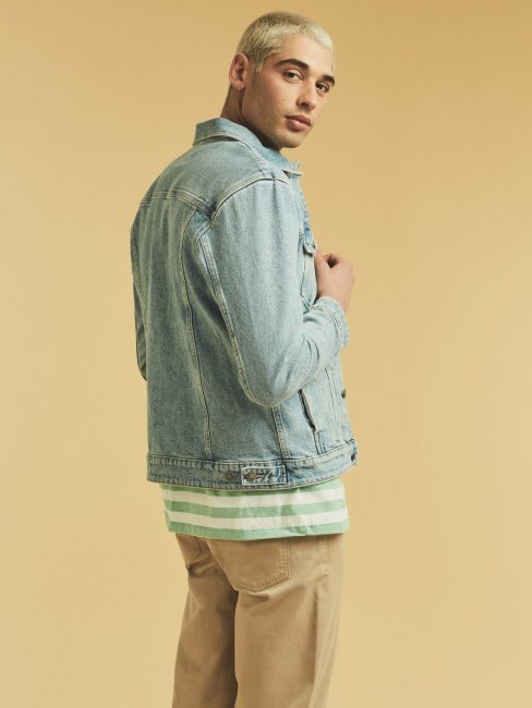 Guess Veste En Jean Slim Bleu Clair