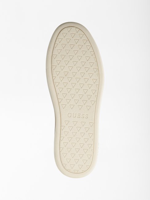 Guess Sneaker Verona En Cuir Véritable Blanc