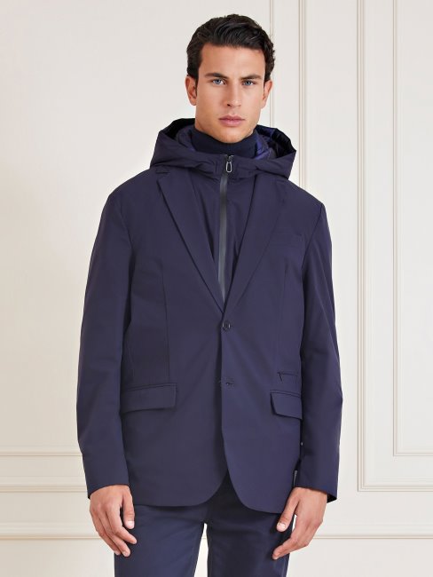 Blazer Guess Marciano Bleu Avec Gilet Amovible