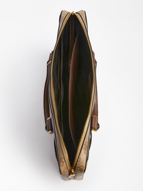 Sac Vezzola Smart 4g Logo Beige Guess