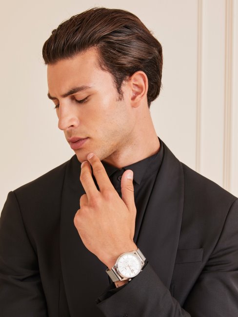 Montre Chronographe En Acier Gc Marron Guess