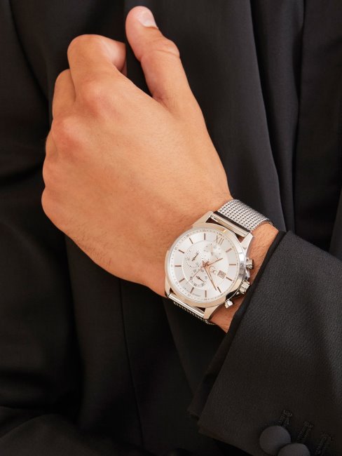 Montre Chronographe En Acier Gc Marron Guess