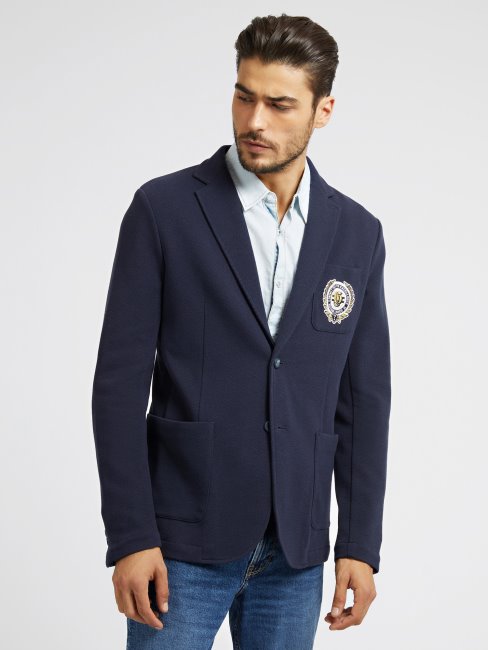 Blazer Patch Devant Guess Bleu