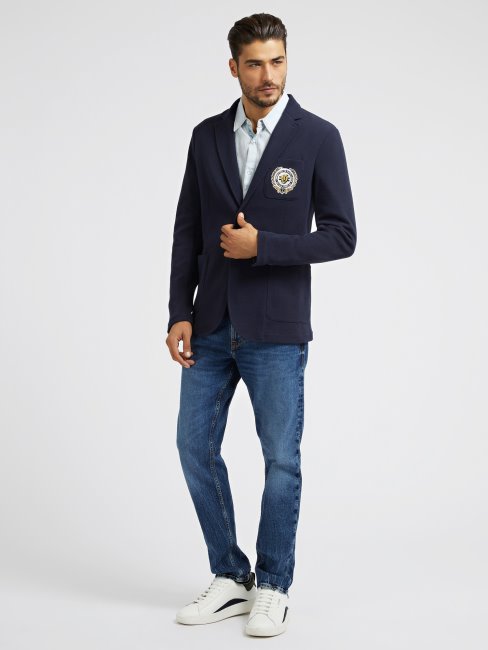 Blazer Patch Devant Guess Bleu