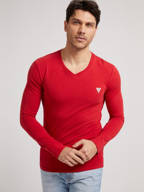 T-shirt Manches Longues Guess Rouge