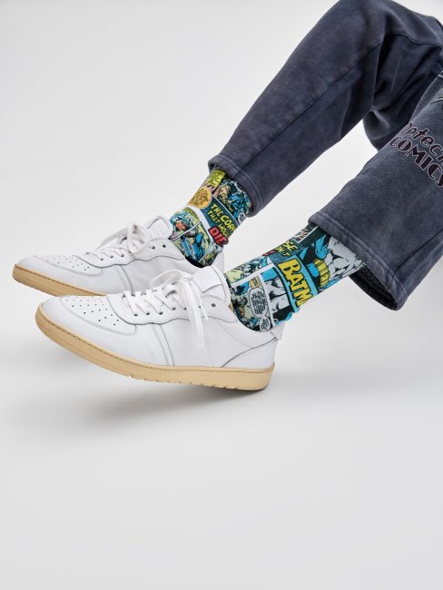 Chaussettes Blanches à Imprimé Multi-batman Comics Guess