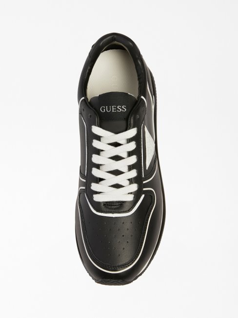 Potenza Chaussure De Course à Empiècement En Cuir Guess Noir