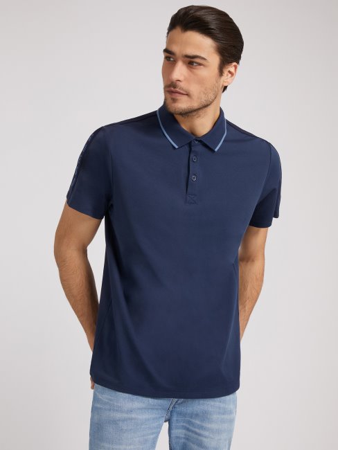 Polo Regular Fit Bleu Guess