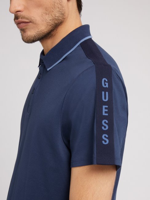 Polo Regular Fit Bleu Guess