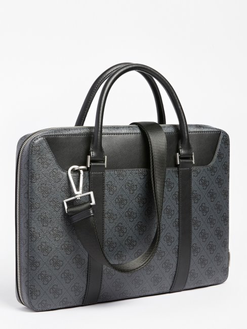 Sac Noir Vezzola Smart 4g Logo Guess