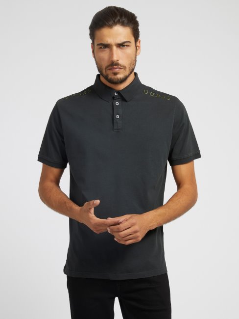 Polo Patch Logo Guess Noir