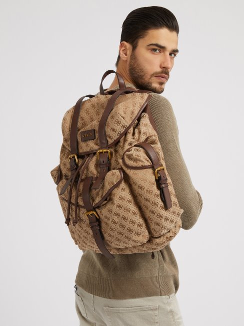 Sac à Dos Guess Retro 4g Logo Beige