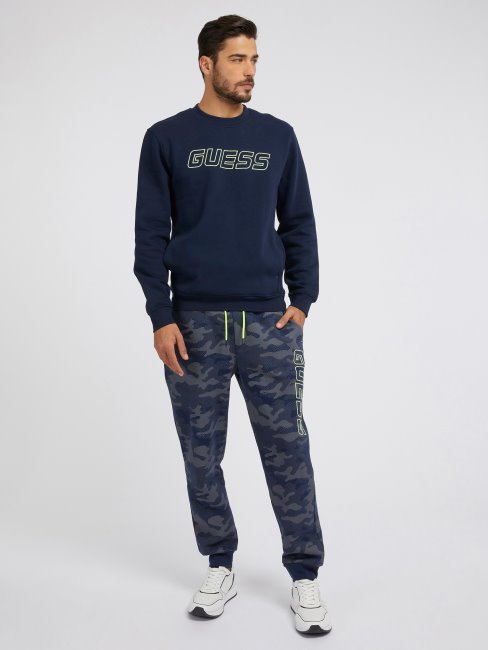 Sweat Logo Devant Guess Bleu