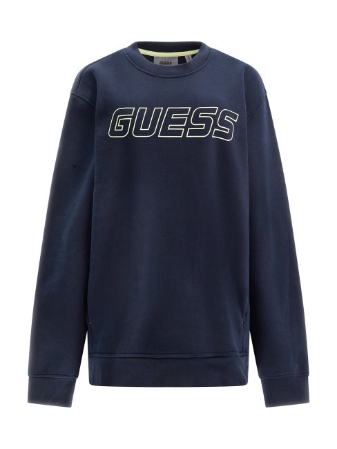 Sweat Logo Devant Guess Bleu