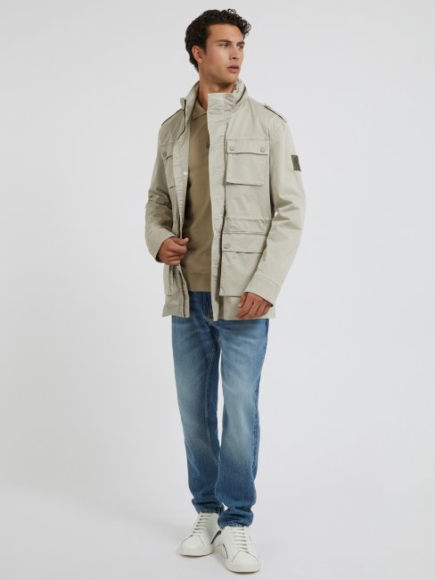 Veste Guess Beige Poches Plaquées