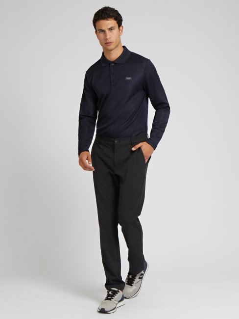 Polo Manches Longues Bleu Guess