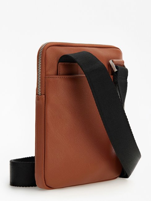 Sac Besace Certosa Saffiano Guess Marron