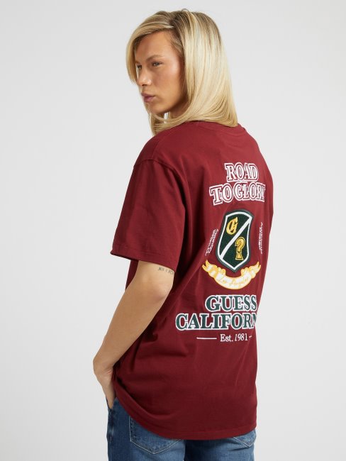 Tee Shirt Guess Patch Bordeaux