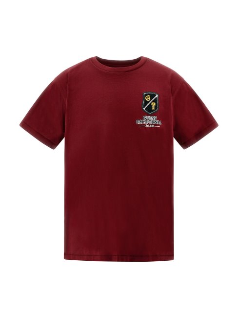 Tee Shirt Guess Patch Bordeaux