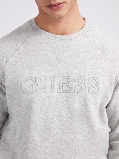 Sweat Logo Devant Guess Gris Multi