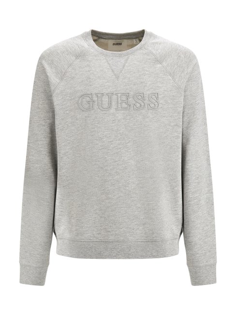 Sweat Logo Devant Guess Gris Multi