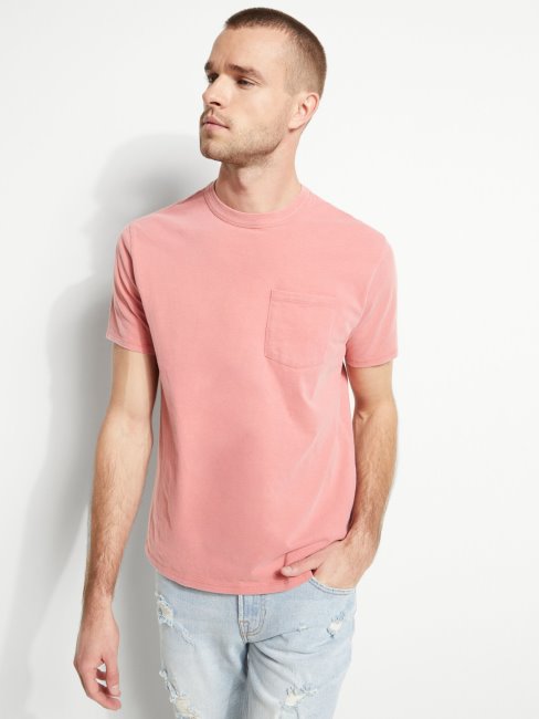 Tee Shirt Poche Avant Rose Guess