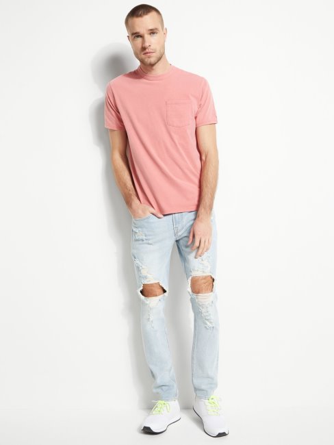 Tee Shirt Poche Avant Rose Guess