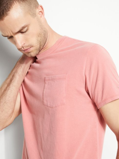 Tee Shirt Poche Avant Rose Guess