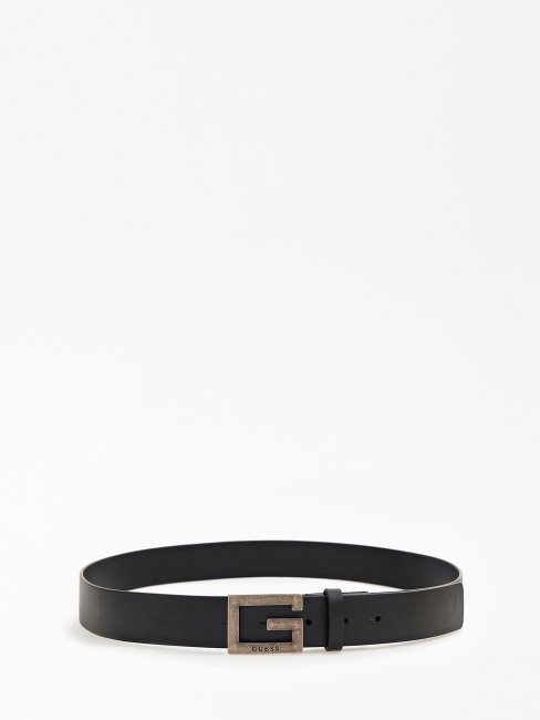 Ceinture Noire En Cuir Véritable Guess