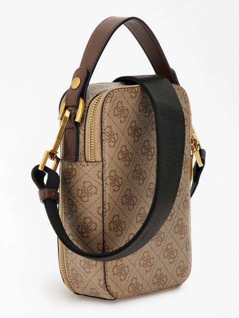 Sac à Bandoulière Vice Smart 4g Logo Guess Beige