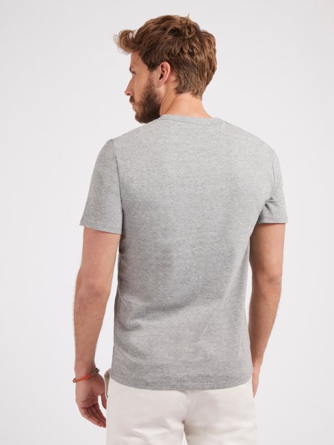 Tee Shirt Triangle Logo Gris Guess Nouvelle Tendance