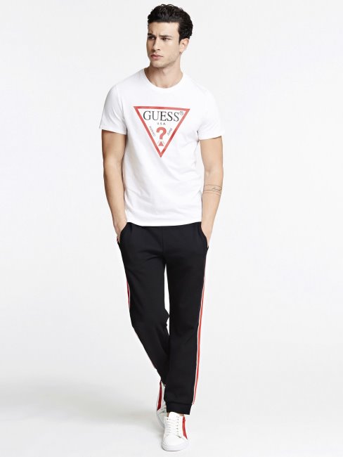 T-shirts Triangle Logo Guess Blanc