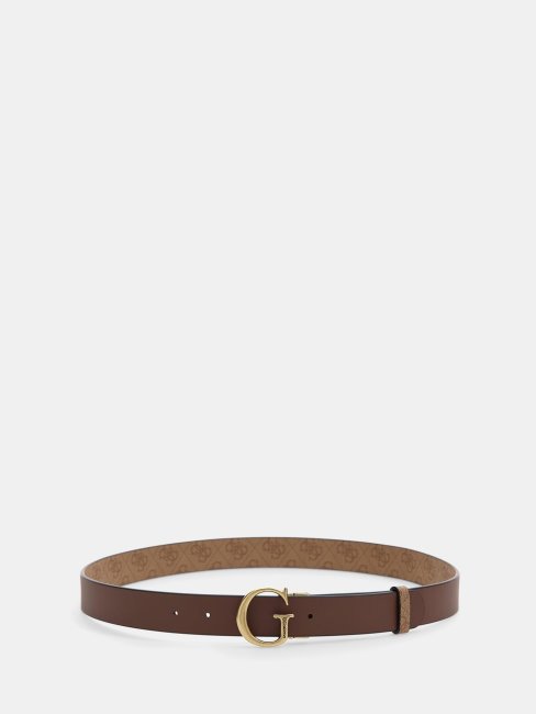 Ceinture Logo Vezzola 4g Beige Guess