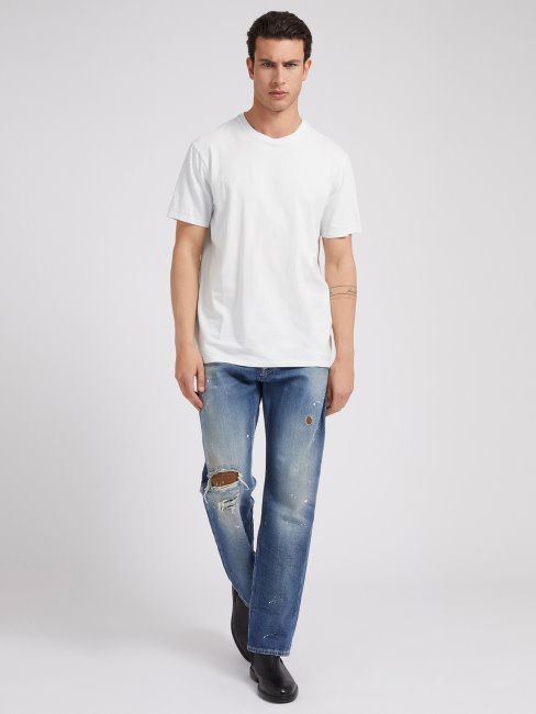 T-shirt Col Roulé Bleu Guess