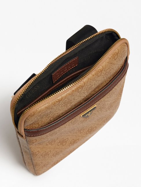 Mini Sac à Bandoulière Guess Vezzola Beige Avec Logo 4g