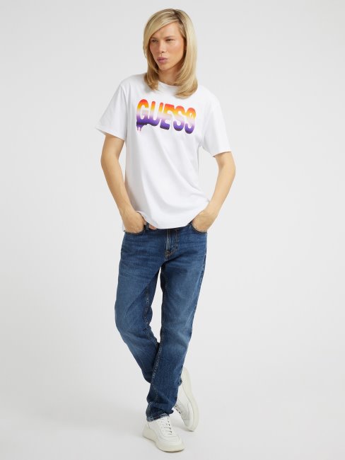 T-shirt Guess Trend Avec Logo Sur Le Devant Blanc Nouvelle Tendance