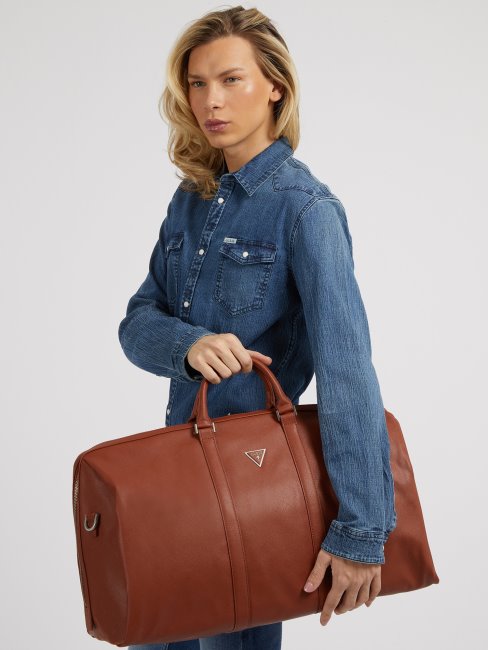 Guess Certosa Saffiano Sac De Week-end Marron