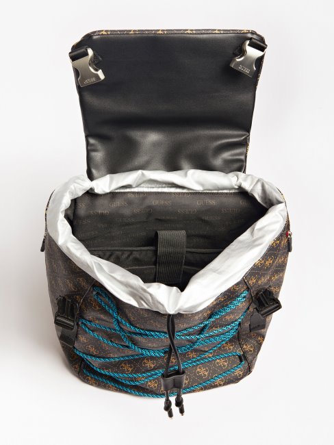 Sac à Dos Guess Marron Avec Logo Salameda 4g